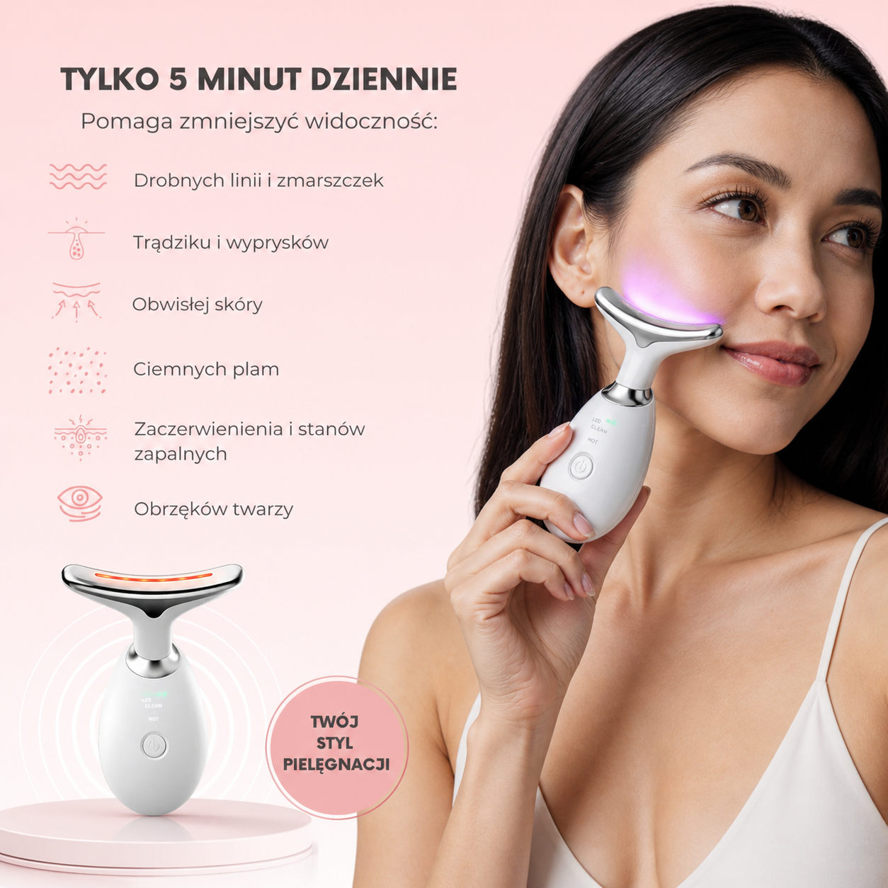 VELA LUX™ LED Urządzenie do pielęgnacji twarzy